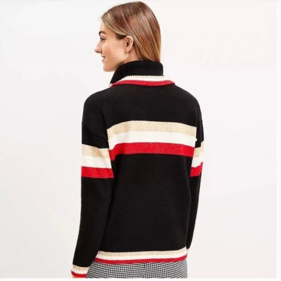Lou & Grey Après Ski Black Turtleneck Sweater Size Large - Picture 3 of 11